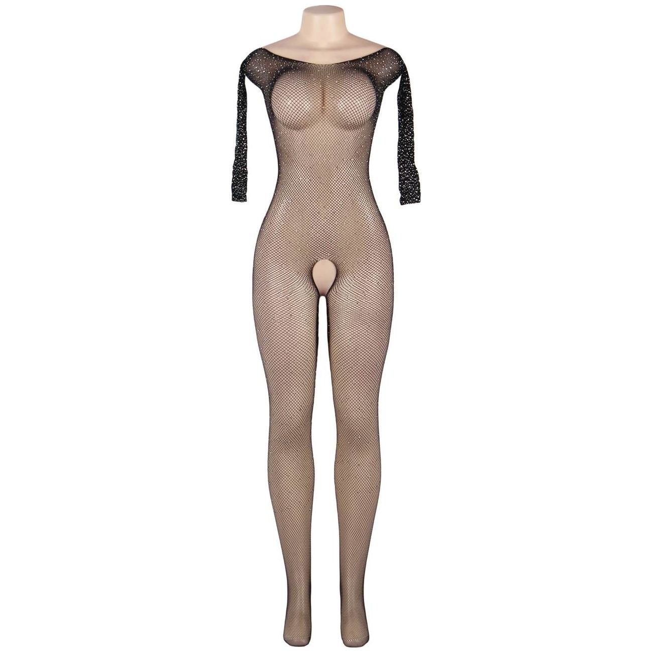 YesX YX864Q Fishnet Sparkly Bodystocking - 3XL/5XL