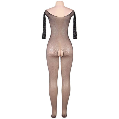 YesX YX864Q Fishnet Sparkly Bodystocking - 3XL/5XL