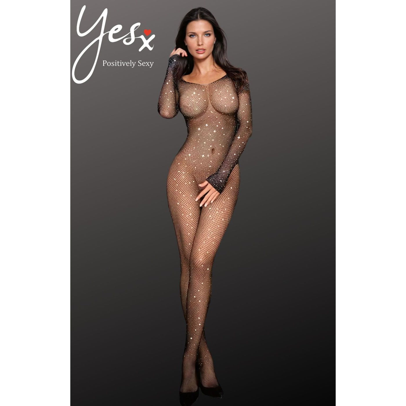 YesX YX864 Fishnet Sparkly Bodystocking