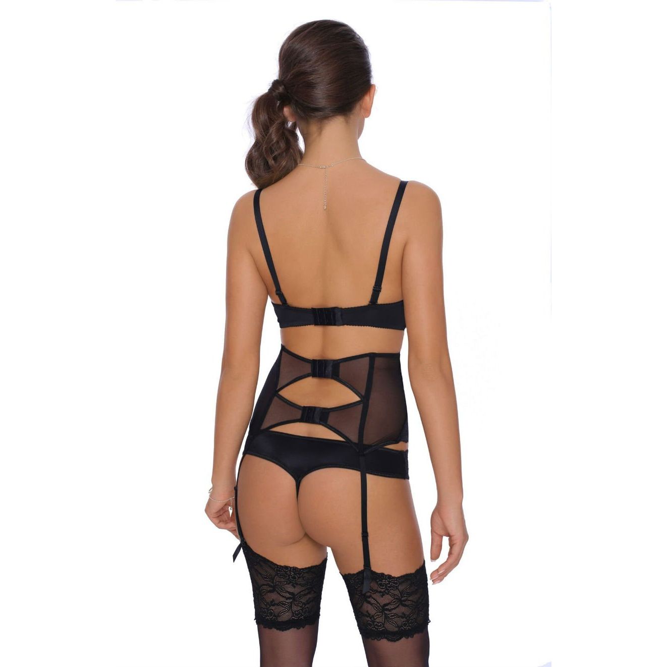 Roza Ambre Thong Black