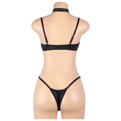 YesX YX871Q Hollow Cut Halter Bra Set