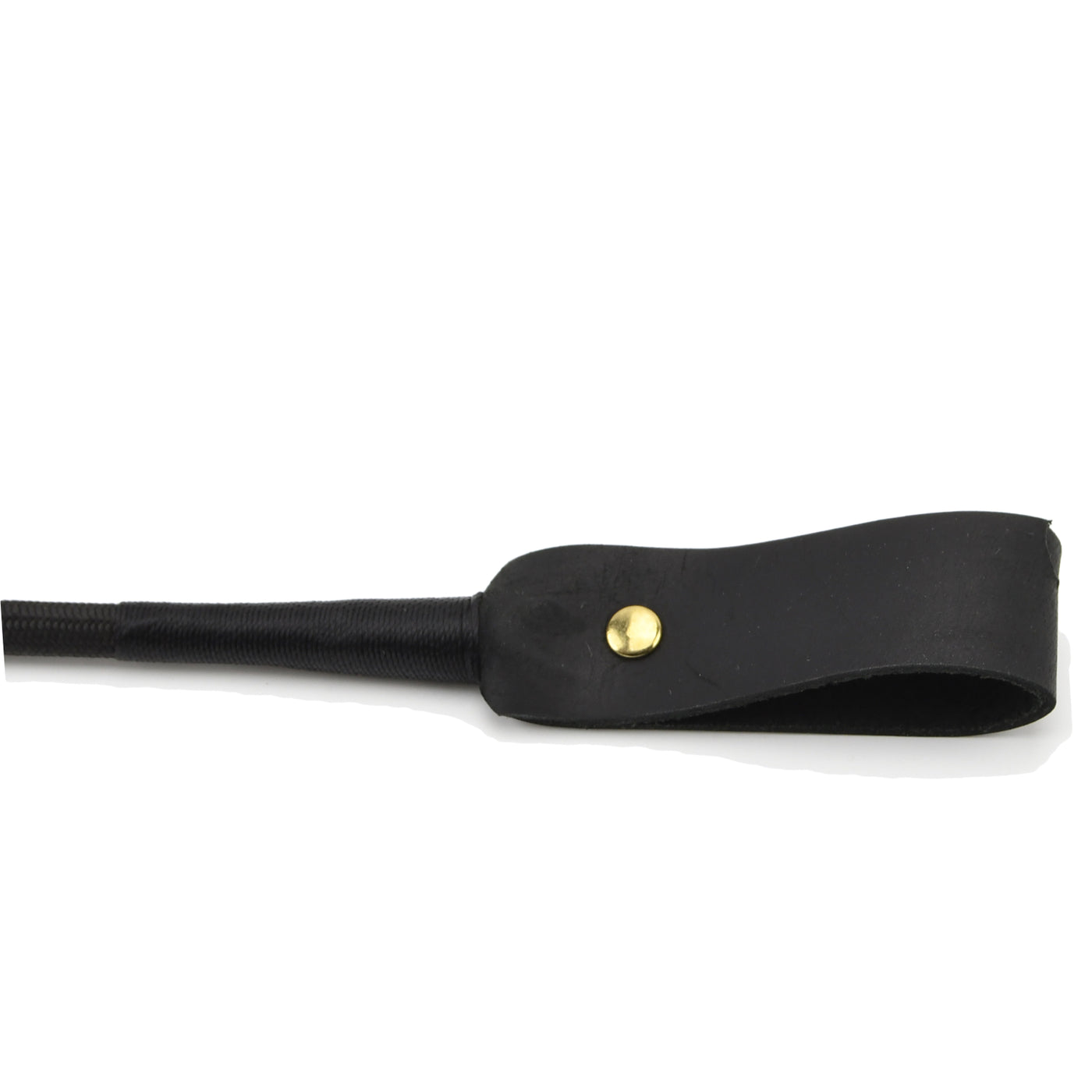 Bound Noir Nubuck Leather Riding Crop