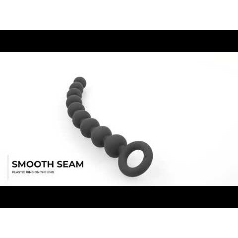 S&M Black Silicone Anal Beads