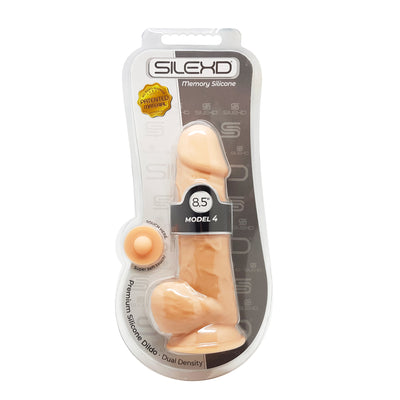 8.5 inch Realistic Silicone Dual Density Girthy Dildo with Suction Cup with Balls