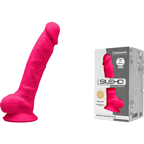 7 inch Realistic Silicone Dual Density Dildo with Suction Cup and Balls